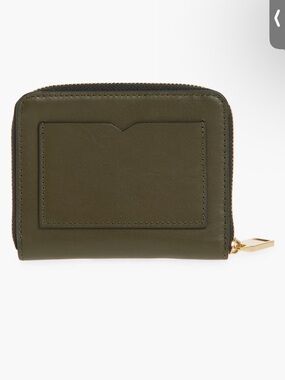 Lena Hex Leather Zip Wallet